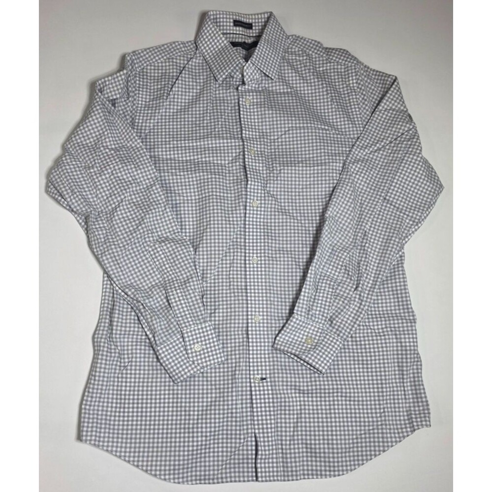 Banana Republic Men M Camden Standard Fit Non-Iron 100% Cotton Gingham Shirt